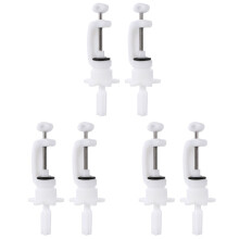 6Pcs White Mannequin Head Stand Adjustable Wig Holder for Styling