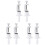 6Pcs White Mannequin Head Stand Adjustable Wig Holder for Styling 1
