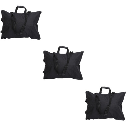 3Pcs Lightweight Waterproof Canvas Drawing Board Storage Bags Black