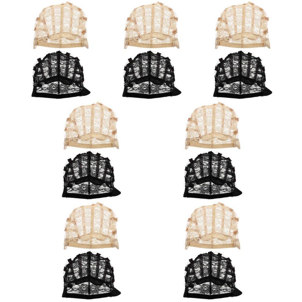 Iplusmile 14Pcs Elastic Breathable Wig Net Caps Assorted Colors For Wig Making