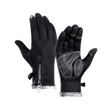 3Pcs Screen Touch Skiing Gloves Warm Windproof Breathable Black Gloves