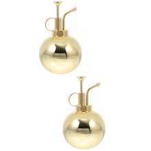 2Pcs Comfortable Golden Plant Watering Can for Bonsai and Flowers