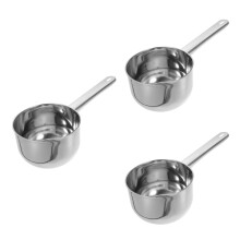 3Pcs Household Stainless Steel Water Ladle Ergonomic Kitchen Gadget