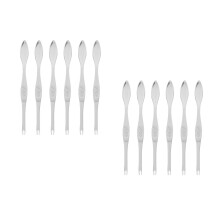 12Pcs Silver Stainless Steel Crab Lobster Seafood Forks Set