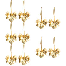 5Pairs Women Flower Dangle Drop Earrings Golden Jewelry for Birthday