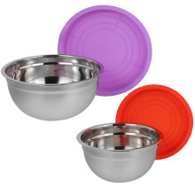 6Pcs Eco-Friendly Stainless Steel Kitchen Bowls for Mixing and Storage