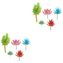 10Pcs DIY Fake Succulent Plants Miniature Landscape Decoration