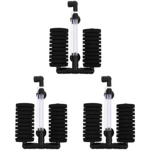 3Sets Wear-Resistant Black Sponge Filter for Fish Tank Accessories