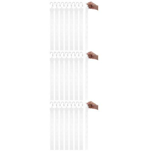 60Pcs Durable Plastic Merchandise Straps White with S Hooks for Retail