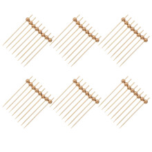 200Pcs Wooden Cocktail Picks Assorted Colors Party Fruit Toothpicks