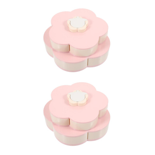 2Pièces Boîte Rangement Rose À Tiroirs Support Mobile 1