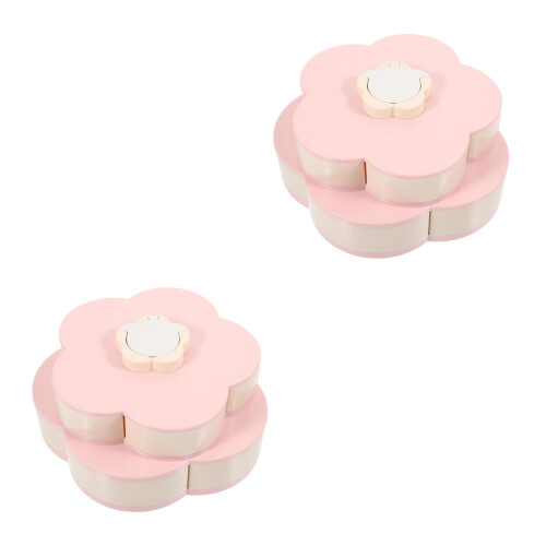 2Pièces Boîte Rangement Rose À Tiroirs Support Mobile 2