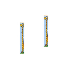 2Pcs Cartoon Hanging Height Growth Chart for Boys Girls Kids