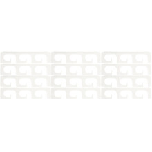 6Pairs Simple White Acrylic Fishing Pole Holders for Garage