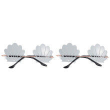 2Pcs Seashell Shape Pet Sunglasses Photo Prop For Cat Dog