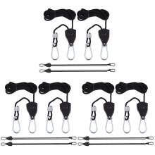 12Pcs Metal Internal Gears Ratchet Grow Light Rope Hanger Black