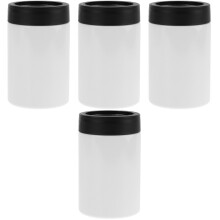 4Pcs White Metal Can Cooler Stainless Steel Heat Transfer Sublimation