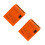 2Pcs Elegant Orange Wall Mounted Iron Mailboxes Lockable Letter Box 5