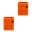 2Pcs Elegant Orange Wall Mounted Iron Mailboxes Lockable Letter Box 6