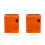2Pcs Elegant Orange Wall Mounted Iron Mailboxes Lockable Letter Box 7