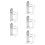 5Pcs Silver Stainless Steel Clipper and Razor Holder Wall Organizer 5
