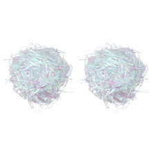 2Pcs Decorative Transparent Shred Filler Lafite Grass Paper for Gifts