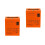 2Pcs Elegant Orange Wall Mounted Iron Mailboxes Lockable Letter Box 8