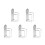 5Pcs Silver Stainless Steel Clipper and Razor Holder Wall Organizer 7