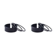 2Pcs Bike Bottom Bracket Adapter Aluminum Alloy 24Mm to 22Mm Black