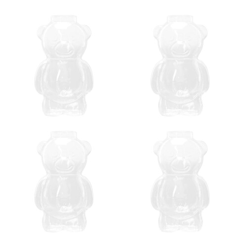 4Pcs Creative Transparent Bear Cocktail Glasses for Bar Restaurant Use