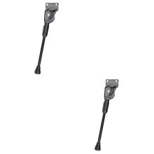 2Pcs Black Bike Kickstand Single Side Folding Stand with Nonslip Foot
