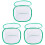 3Pcs White Kids Cage Net Zipper Box Lightweight Durable 1