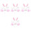 4Sets White Rabbit Ear Headband Set with Bowtie and Tail for Cosplay 1