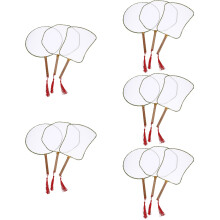 15Pcs DIY Painting Fans Blank Handheld Craft Fans for Kids Art