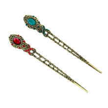 8Pcs Assorted Color Vintage Chinese Hair Sticks for Long Hair Buns