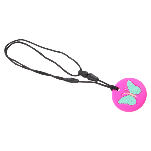 Collier De Dentition En Silicone Pour Bébé Rose Antistress