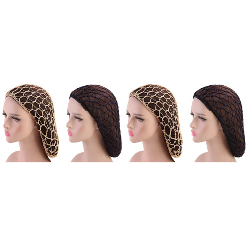 4Pcs Durable Long Sleeping Hat Hair Net Cap Hair Protector Assorted