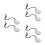 6Pcs Durable Adjustable Rearview Mirrors for Boat and Cave Diving Use 4