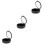 3Pcs Denture Storage Container Black Ventilated Snap Lock 1
