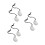 6Pcs Durable Adjustable Rearview Mirrors for Boat and Cave Diving Use 6