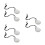 6Pcs Durable Adjustable Rearview Mirrors for Boat and Cave Diving Use 9