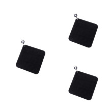 3Pcs Double-Sided Cotton Towels Black Outdoor Sports High Absorption