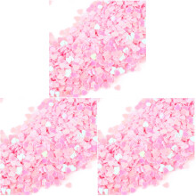 3Pcs Pink Nail Sequin Glitter Powder for 3D and Flat Nail Art