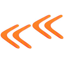 4Pcs Wooden Orange Boomerangs Outdoor Maneuver Toy for Active Play