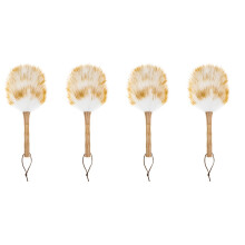 4Pcs White Guzheng Instrument Cleaning Brush Durable Wooden Cleaner
