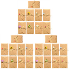 54Pcs Greeting Cards with Dried Flower Design for Family and Business