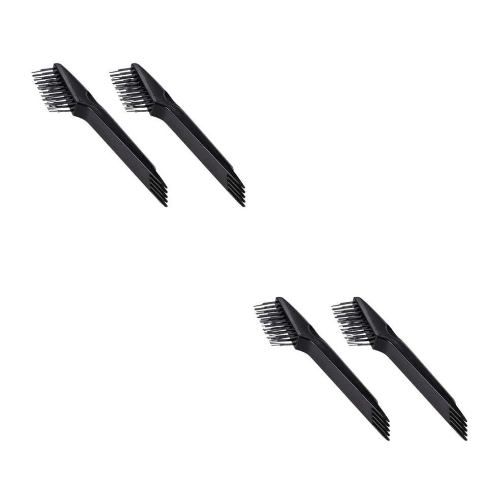 Artibetter Unisex Black 4Pcs Plastic Hairbrush Cleaner Tool For Efficient Comb Cleaning