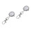 2Pcs Quartz Keyring Pocket Watch Silver Large Number Easy Read 1