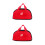 2Pièces Sac De Rangement Rouge Pour Accessoires Échecs 4