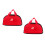 2Pièces Sac De Rangement Rouge Pour Accessoires Échecs 9